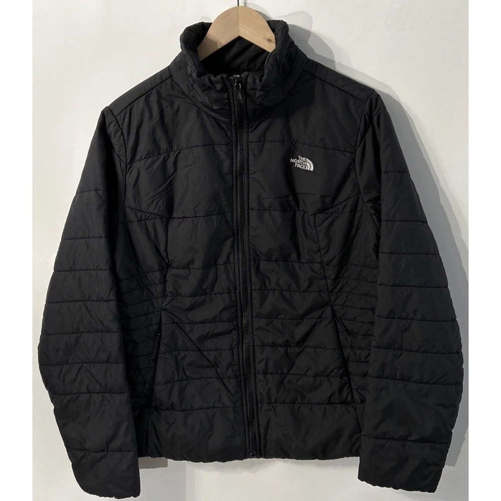 Womens The North Face Harway Quilted Jacket NFOA35BY Black Sz Large Zip Pockets - Picture 2 of 8